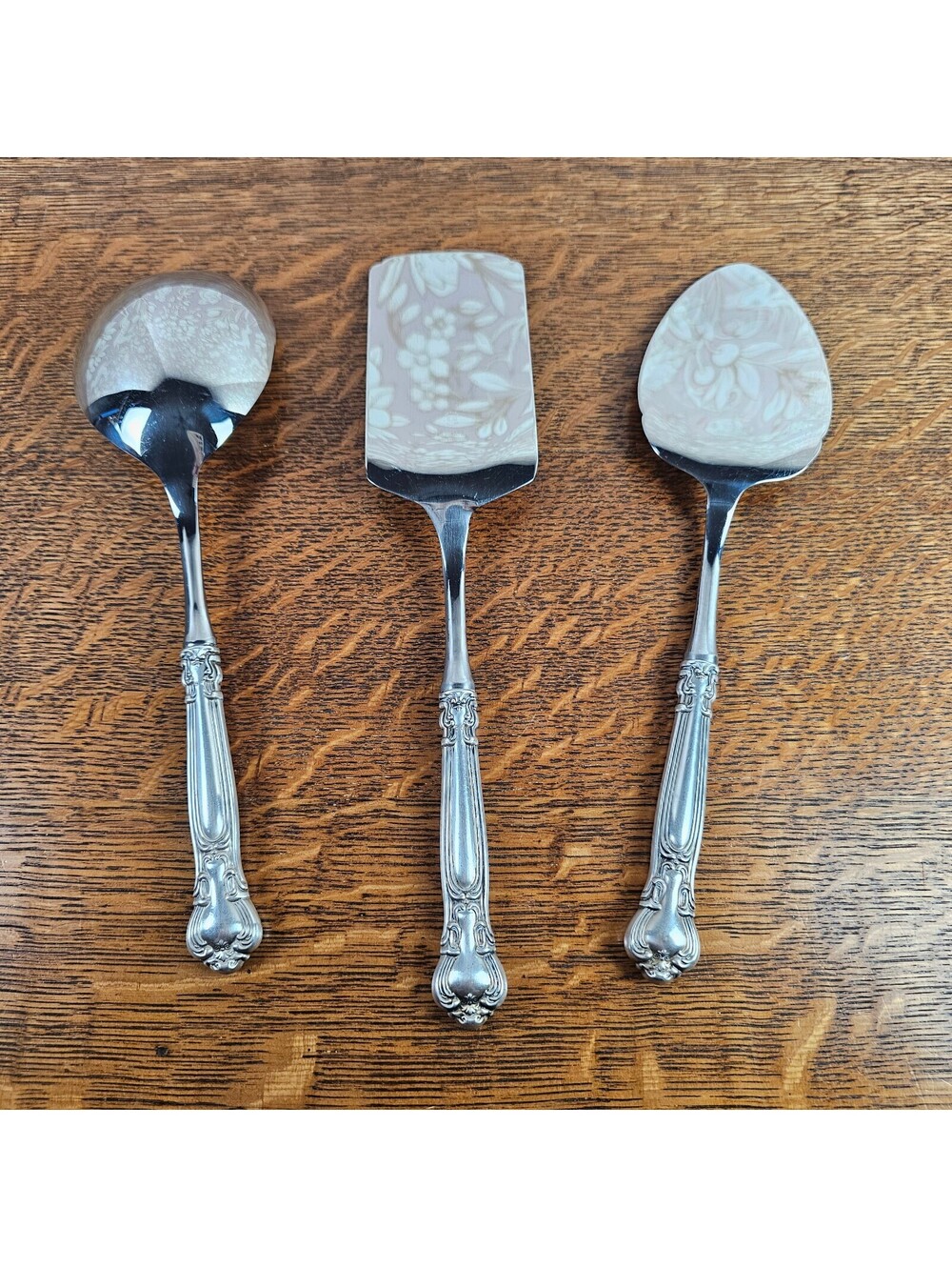 Gorham Chantilly Sterling Handle Lasagna Casserole Pie Cake Serving Set of 3 - Picture 7 of 15